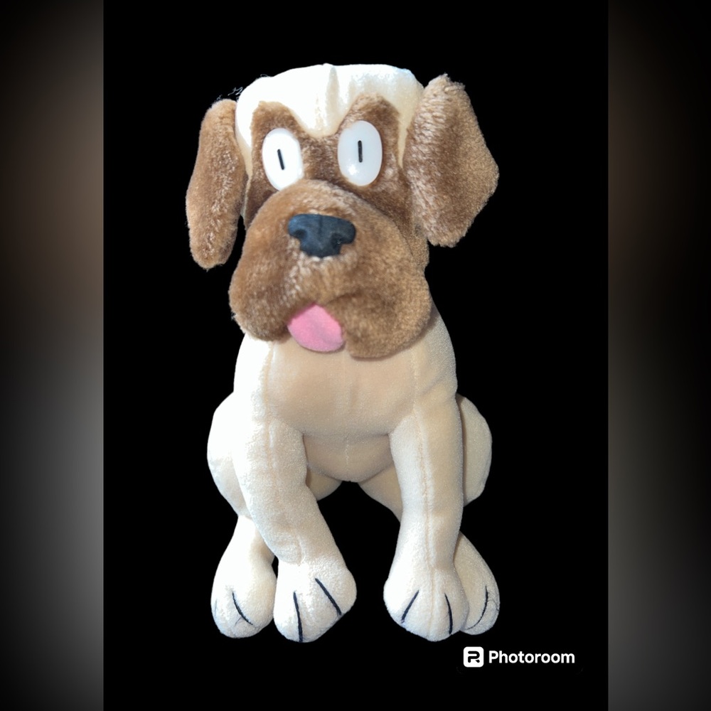 Plush Brown and Cream Dog Stuffed Animal - Soft Puppy Toy